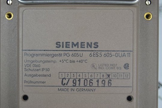 SIEMENS SIMATIC S5 Hand-Progammer 6ES5605-0UA11 6ES5 605-0UA11 OVP