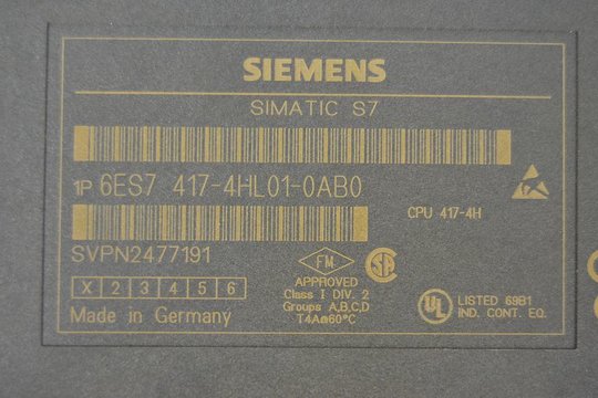 SIEMENS SIMATIC S7 Zentralbaugruppe CPU 417-4H 6ES7 417-4HL01-0AB0 V3.1.4