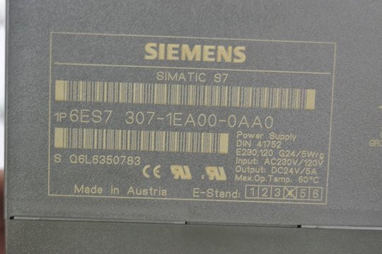 SIEMENS SIMATIC S7 Power Supply  6ES7307-1EA00-0AA0