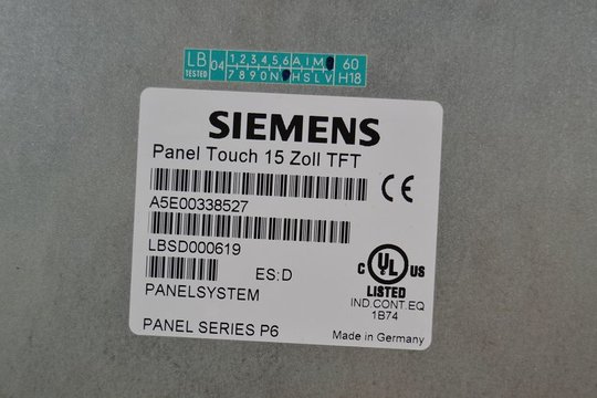 SIEMENS SINUMERIK Panel Touch 15 Inch A5E00338527