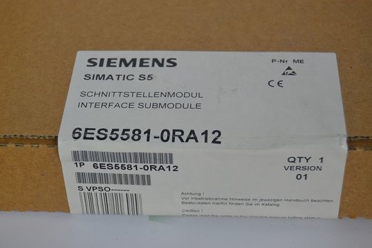 SIEMENS SIMATIC S5 Interface Submodul CP581 6ES5581-0RA12 6ES5 581-0RA12 OVP