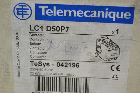 TELEMECANIQUE Schtz | Contactor 22kW 400V LC1 D50P7