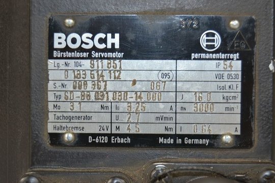 BOSCH Brstenloser Servomotor SD-B3.031.030-14.000 (911851)