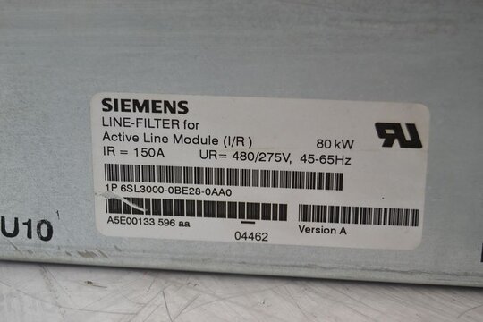 SIEMENS Line-Filter (I/R) 80kW 6SL3000-0BE28-0AA0
