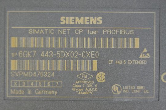 SIEMENS SIMATIC NET CP443-5 EXTENDED Kommunikationsprozessor 6GK7443-5DX02-0XE0