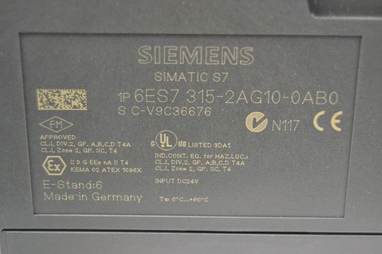 SIEMENS SIMATIC S7 Zentralbaugruppe CPU 315-2DP 6ES7315-2AG10-0AB0
