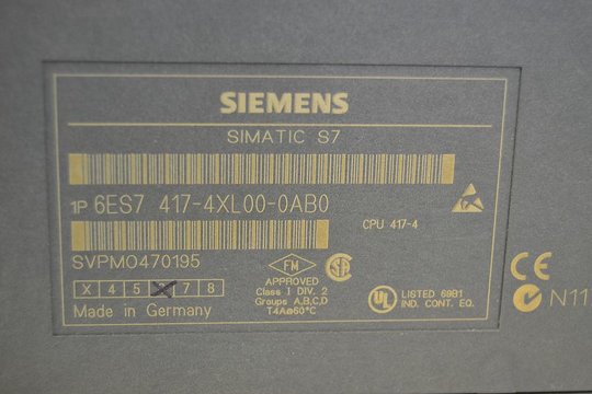 SIEMENS SIMATIC S7 Zentralbaugruppe CPU 417-4 6ES7 417-4XL00-0AB0 V3.1.4