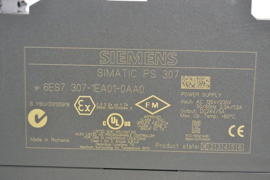 SIEMENS SIMATIC S7 Stromversorgung 6ES7307-1EA01-0AA0