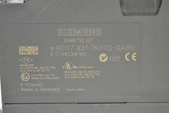 SIEMENS SIMATIC S7 Analog-Eingabe SM 331 6ES7 331-7KF02-0AB0