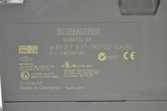 SIEMENS SIMATIC S7 Analog-Eingabe SM 331 6ES7331-7KF02-0AB0