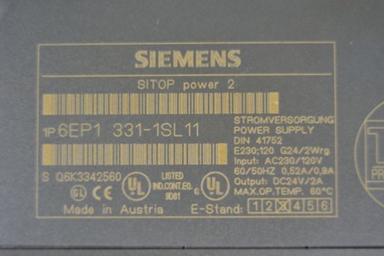 SIEMENS SITOP Power 2 Stromversorgung 6EP1331-1SL11