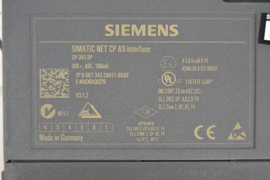 SIEMENS SIMATIC NET CP AS-Interface CP 343-2P 6GK7343-2AH11-0XA0
