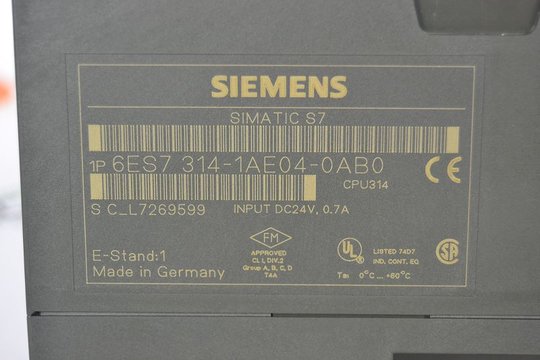 SIEMENS SIMATIC S7 CPU314 6ES7314-1AE04-0AB0