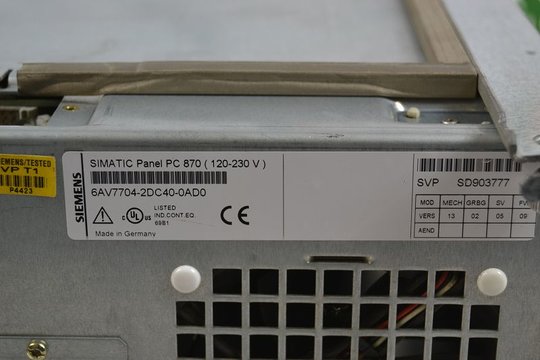 SIEMENS SIMATIC Panel PC870 6AV7704-2DC40-0AD0