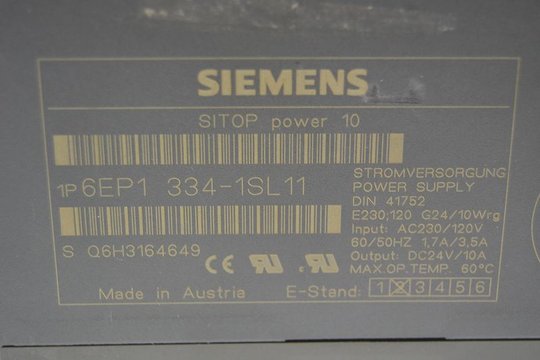 SIEMENS SITOP Power 10 Stromversorgung 6EP1334-1SL11