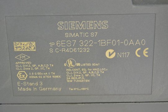SIEMENS SIMATIC S7 Digital-Output SM322  6ES7322-1BF02-0AA0