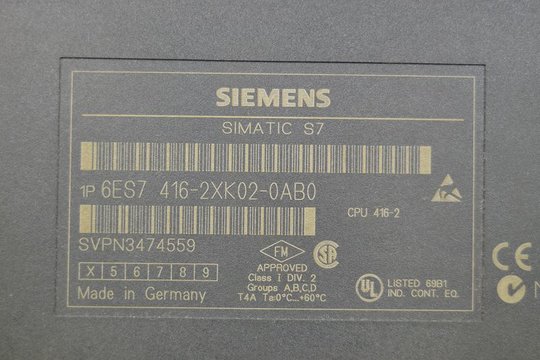 SIEMENS SIMATIC S7 CPU416-2 6ES7416-2XK02-0AB0 OVP