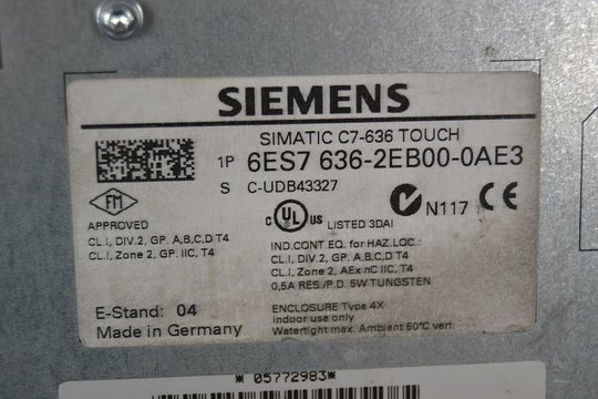SIEMENS SIMATIC C7-636 TOUCH 6ES7636-2EB00-0AE3