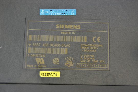 SIEMENS SIMATIC S7 PS405 6ES7405-0KA00-0AA0