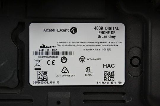 Alcatel-Lucent 4039 DIGITAL PHONE DE (Urban Grey)