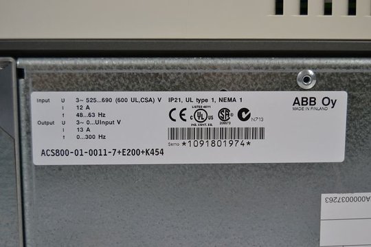 ABB ACS800-01-0011+E200+K454