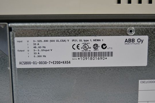 ABB ACS800-01-0030+E200+K454