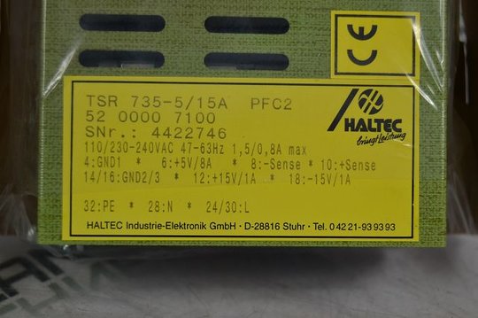 HALTEC TSR 735-5/15A PFC2 Power Supply