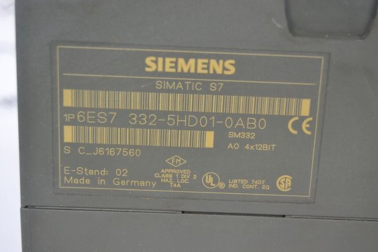 SIEMENS SIMATIC S7 Analog-Ausgabe SM332 6ES7332-5HD01-0AB0