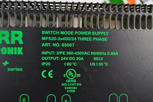 MURR Stromversorgung MPS20-3x400/24
