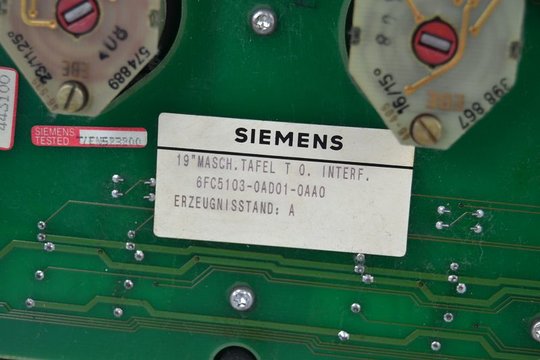 SIEMENS SINUMERIK Machine-Controlpanel T 6FC5103-0AD01-0AA0