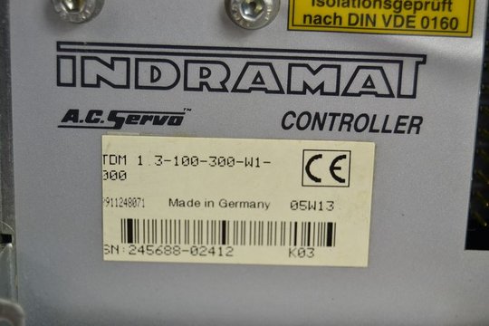 INDRAMAT AC Servo Controller TDM 1.3-100-300-W1