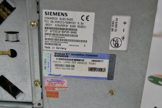 SIEMENS SINUMERIK 840D PCU 50 BS003 6FC5210-0DF05-0AA0