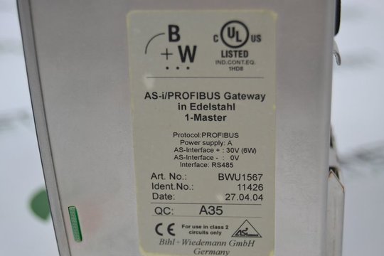Bihl-Wiedemann AS-i/PROFIBUS Gateway BWU1567