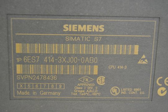 SIEMENS SIMATIC S7 CPU414-3 6ES7414-3XJ00-0AB0 6ES7 414-3XJ00-0AB0