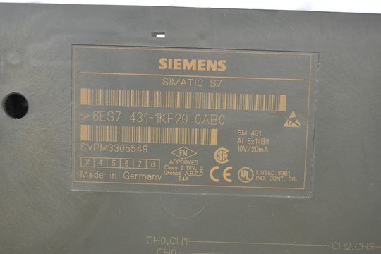 SIEMENS SIMATIC S7 Analog-Input SM431 6ES7431-1KF20-0AB0 6ES7 431-1KF20-0AB0