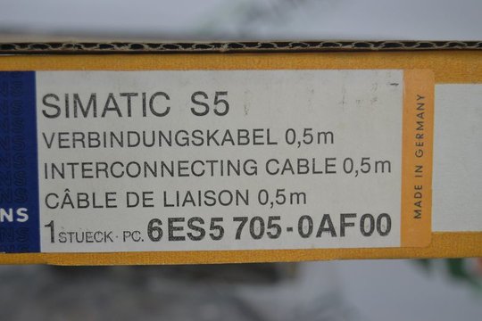SIEMENS SIMATIC S5 Interconnecting Cablel 6ES5705-0AF00 6ES5 705-0AF00 OVP