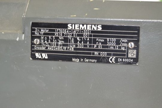 SIEMENS Servomotor 1FT6064-1AF71-3EG1 1FT60641AF713EG1