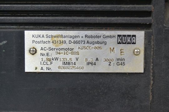 KUKA AC-Servomotor KS5CC-005 (94-IC-895) 1,88 kW