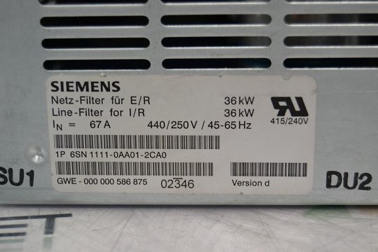 SIEMENS Line-Filter (I/R) 36kW 6SN1111-0AA01-2CA0 6SN11110AA012CA0