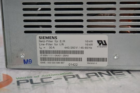 SIEMENS Line-Filter (I/R) 16kW 6SN1111-0AA01-2BA0 6SN11110AA012BA0
