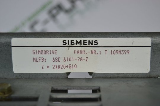 SIEMENS SIMODRIVE 610 Transistorpulsconverter 6SC6101-2A-Z 6SC61012AZ