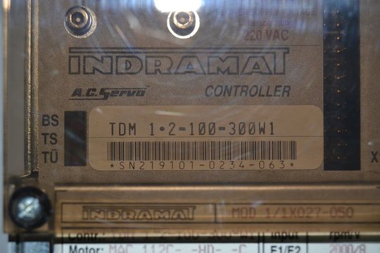 INDRAMAT AC Servo Controller TDM 1.2-100-300-W1