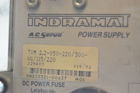 INDRAMAT AC Servo Power Supply TVM 2.2-050-220/300-W1/115/220 (229493)