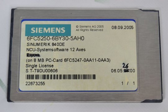 SIEMENS SINUMERIK 840DE 6FC5250-6BY30-5AH0 6FC52506BY305AH0 8MB PCMCIA-Card