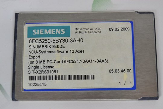 SIEMENS SINUMERIK 840DE 6FC5250-5BY30-3AH0 6FC52505BY303AH0 8MB PCMCIA-Card